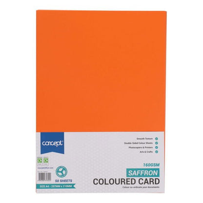 Concept A4 160gsm Card 50 Sheets - ABC School Supplies
