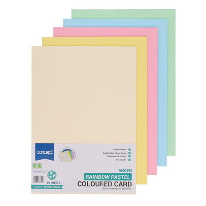 Concept A4 160gsm Card 50 Sheets - ABC School Supplies