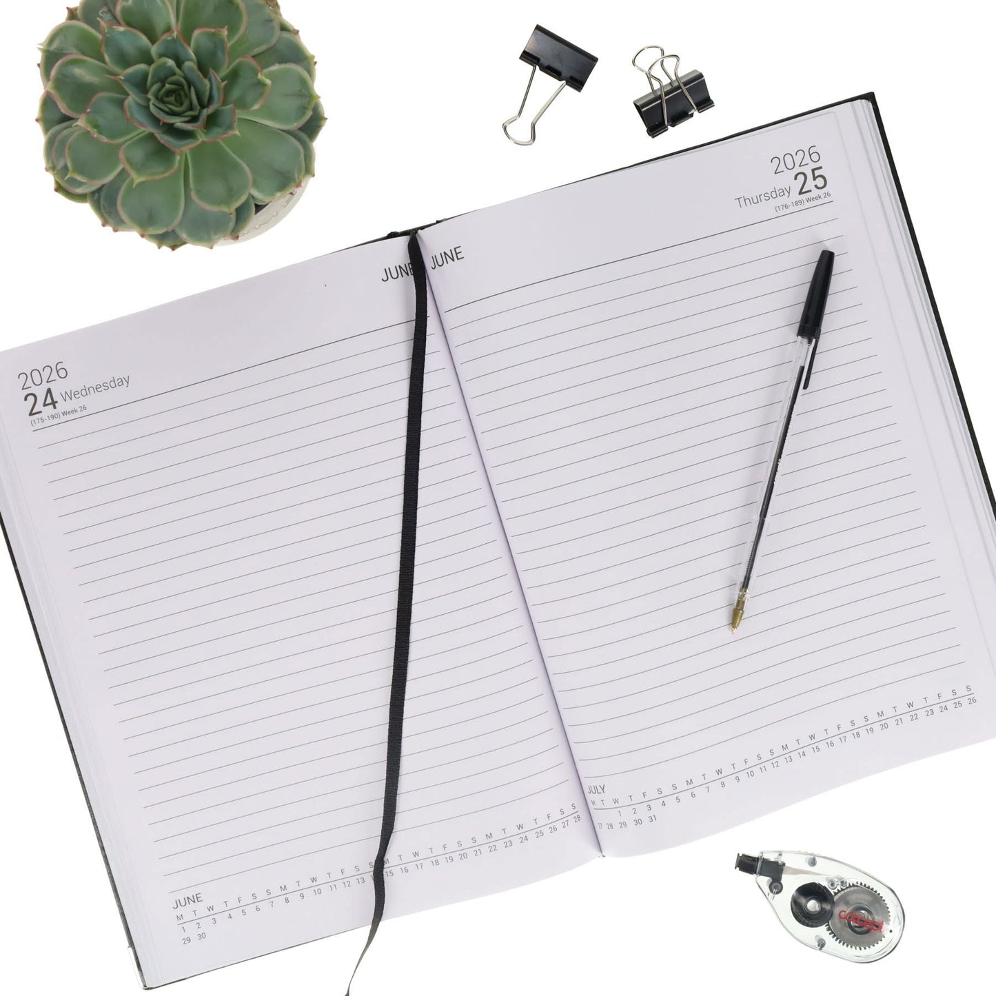 Concept A4 2026 Page A Day Desk Diary - Navy - ABC School Supplies