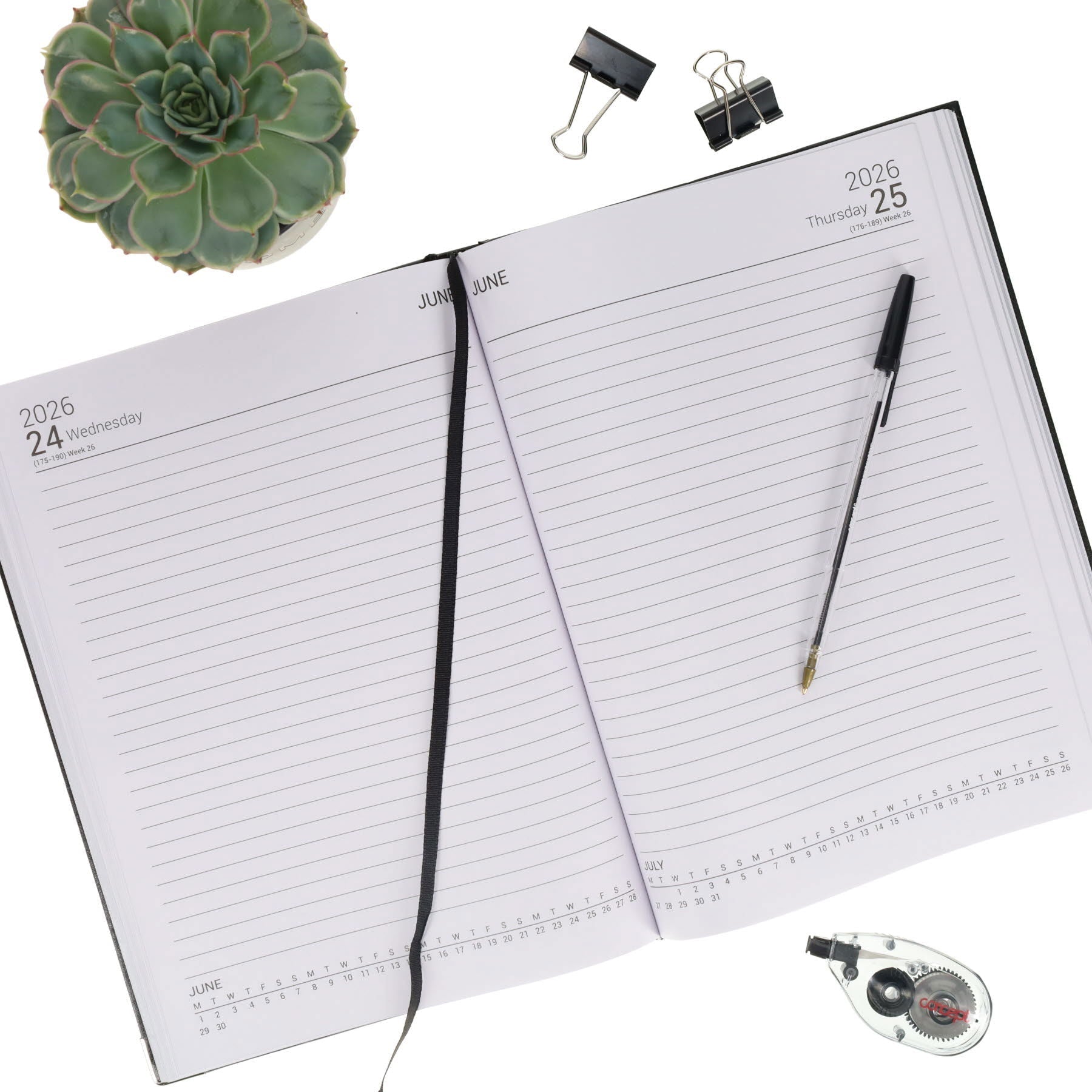 Concept A4 2026 Page A Day Desk Diary - Navy - ABC School Supplies