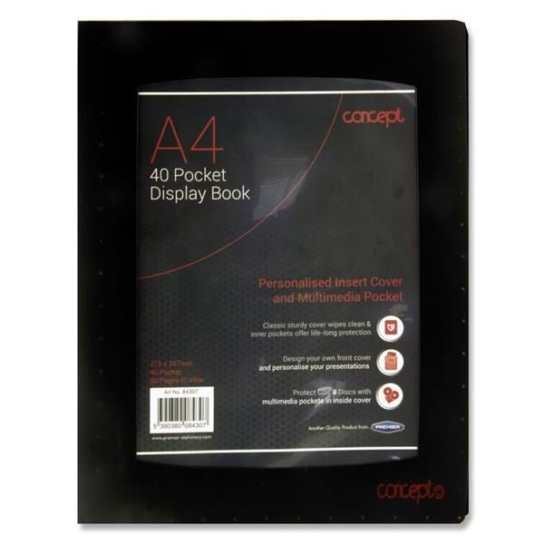 Concept A4 40 Pocket Presentation Display Book - ABC School Supplies