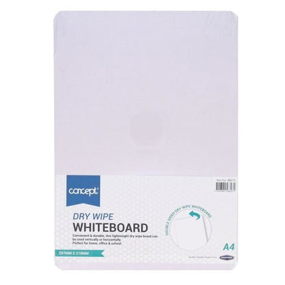 Concept A4 Dry Wipe Board - White - ABC School Supplies