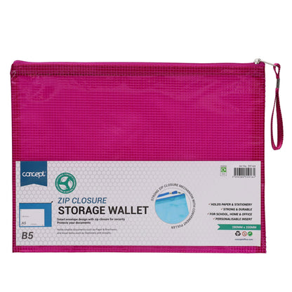 Concept B5 Mesh Storage Wallet - ABC School Supplies