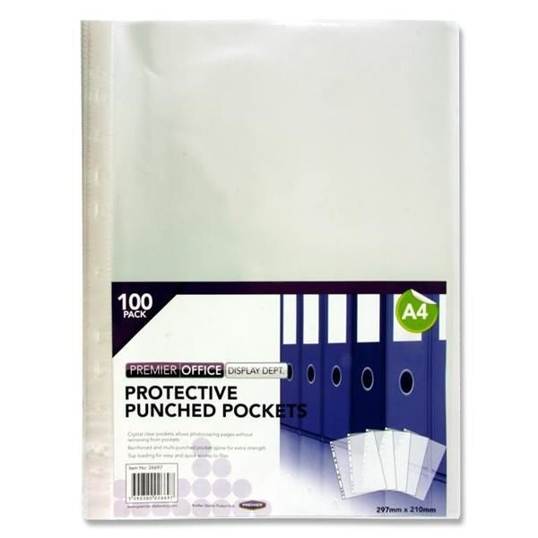 Concept Blue A4 Polypockets Pack of 100 - ABC School Supplies