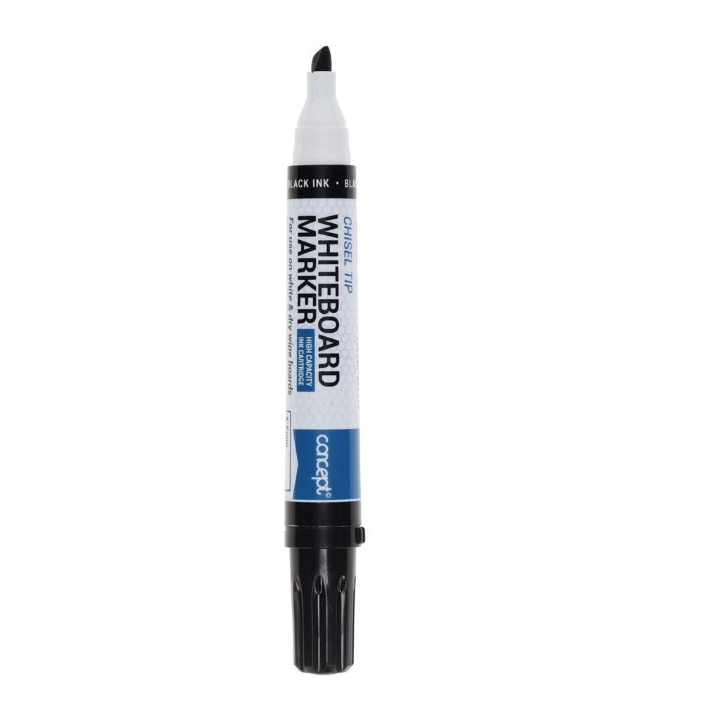 Concept Chisel Tip Whiteboard Marker Pack of 12 – Black - ABC School Supplies