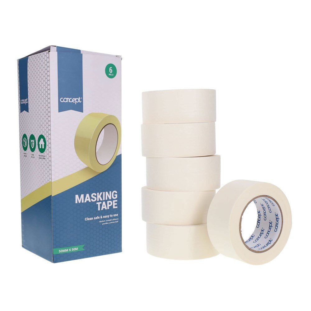 Concept Clear Tape 50mm x 50m Box of 6 - ABC School Supplies