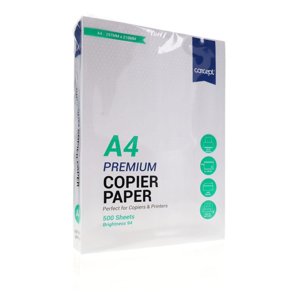 Concept Copier Paper A4 75g - Pack of 5 Reams of 500 Sheets each - ABC School Supplies