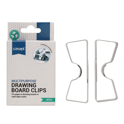 Concept Drawing Board Clips Pack Of 4 - ABC School Supplies