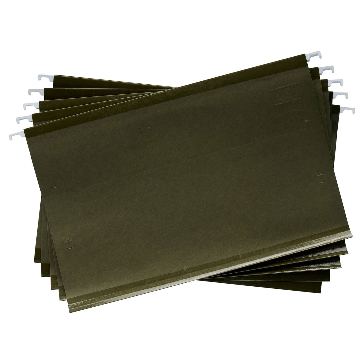 Concept Foolscap Reinforced Suspension Files - Green - Pack of 5 - ABC School Supplies