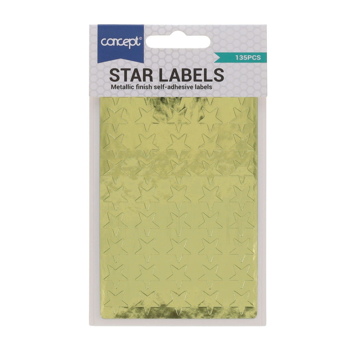 Concept Gold Star Stickers Pack Of 135 - ABC School Supplies