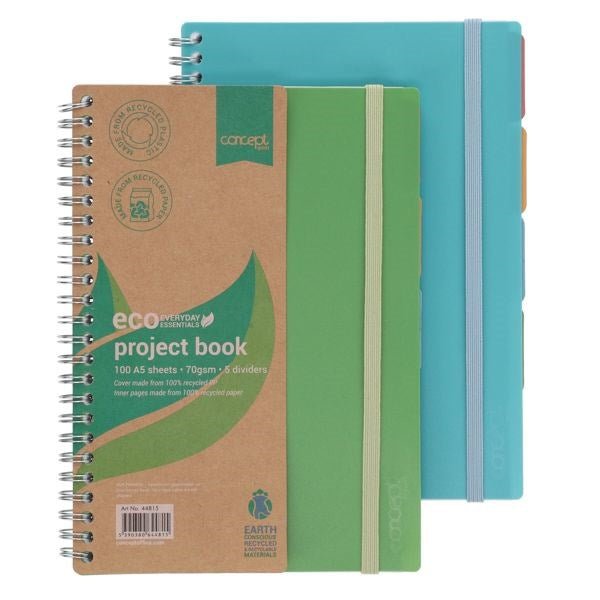 Concept Green A5 Project Book 100 Sheets - ABC School Supplies