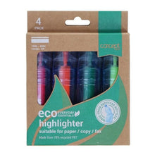 Concept Green Pkt.4 Highlighter 1mm - 4mm - ABC School Supplies