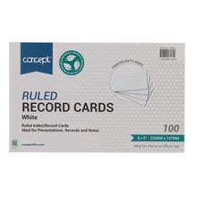 Concept Ruled Record Cards - White Pack Of 100 - ABC School Supplies