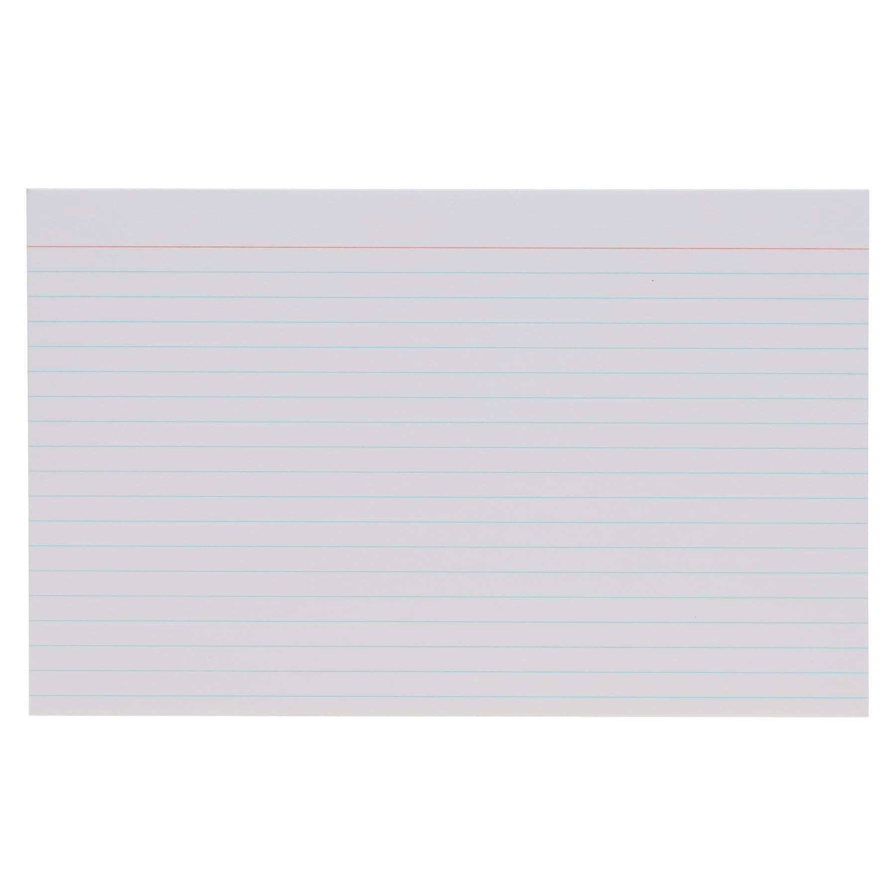 Concept Ruled Record Cards - White Pack Of 100 - ABC School Supplies