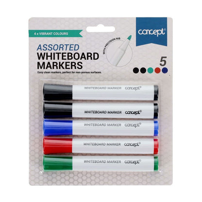 Concept Whiteboard Markers Pack of 5 - ABC School Supplies