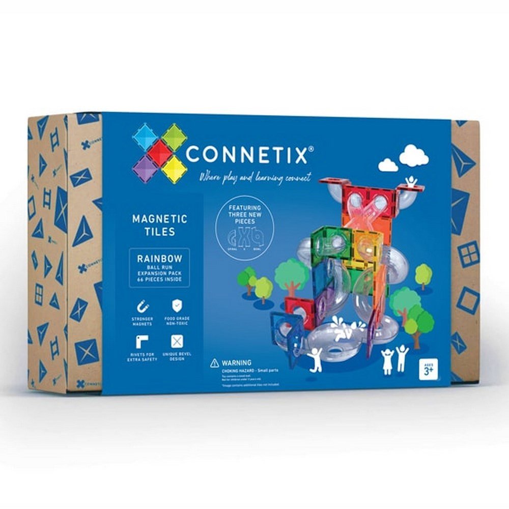 Connetix Rainbow Ball Run Expansion Pack of 66pcs - ABC School Supplies