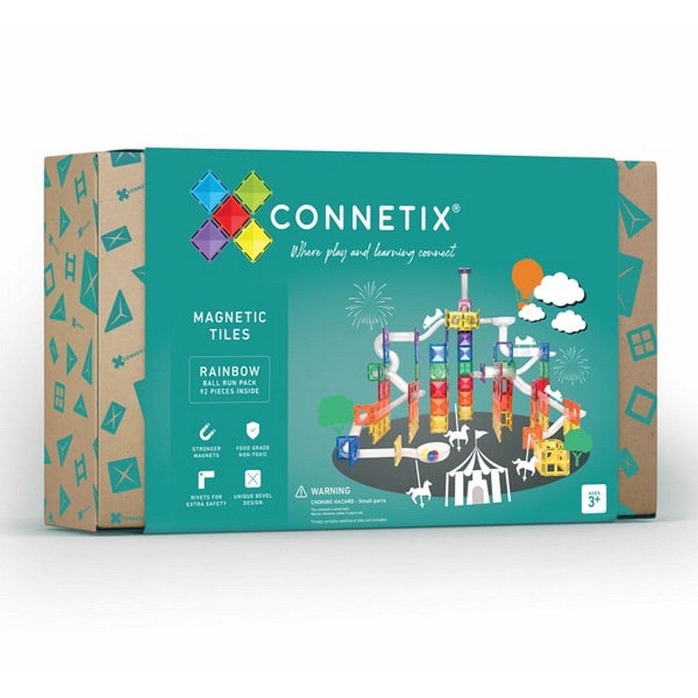 Connetix Rainbow Ball Run Pack of 92 pcs - ABC School Supplies