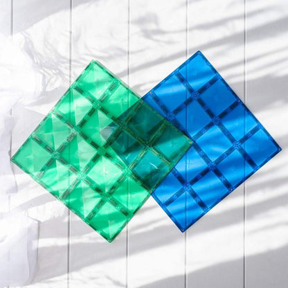 Connetix Rainbow Blue and Green Base Plate Set of 2 - ABC School Supplies