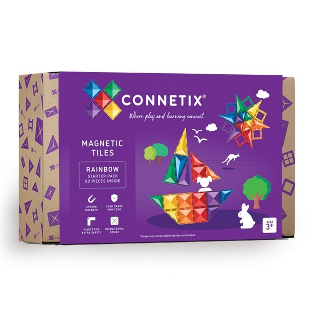 Connetix Rainbow Starter Pack of 60pcs - ABC School Supplies