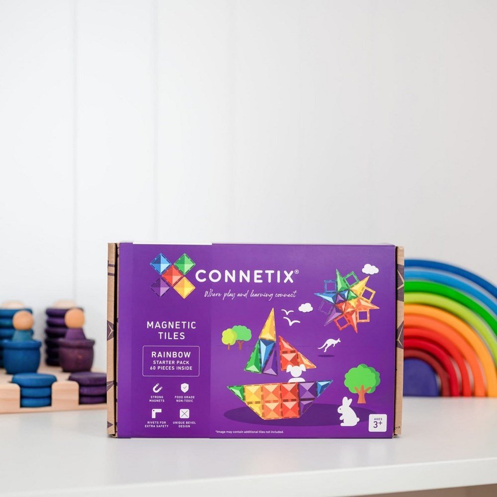 Connetix Rainbow Starter Pack of 60pcs - ABC School Supplies