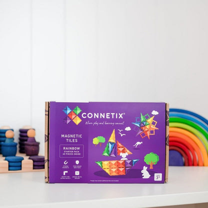 Connetix Rainbow Starter Pack of 60pcs - ABC School Supplies