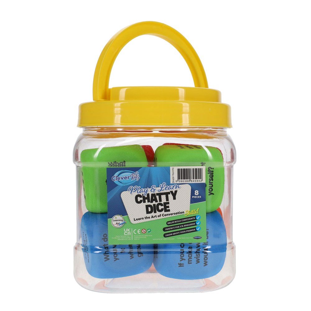 Conversation Soft Dice Tub of 8 - ABC School Supplies