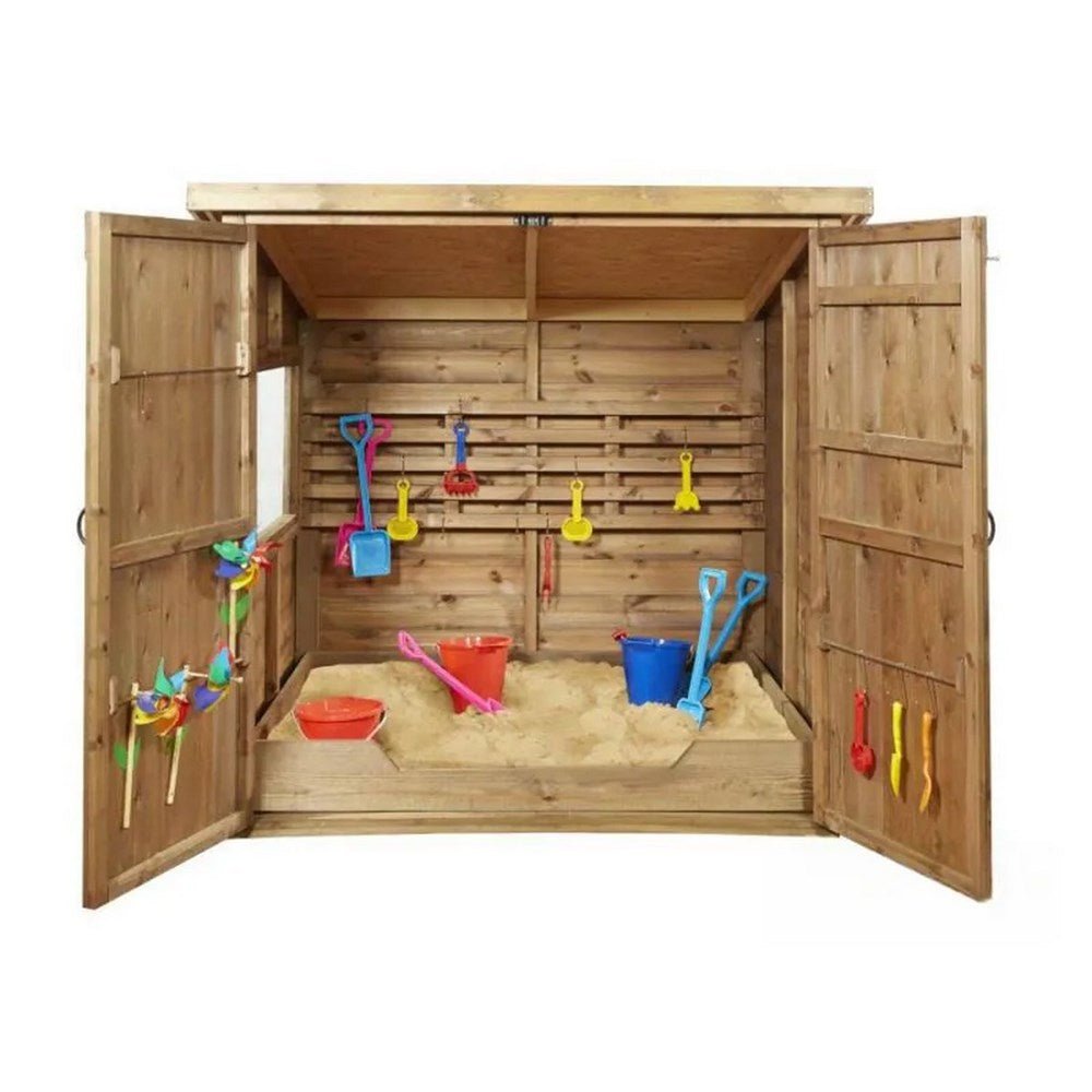 Cosy Wooden Sheltered Sandpit - ABC School Supplies