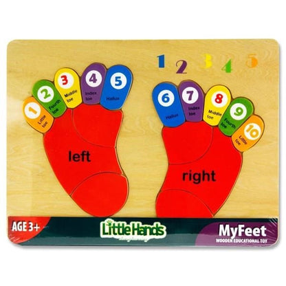 **Counting My Feet Wooden Puzzle - ABC School Supplies