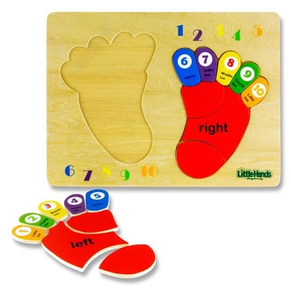 **Counting My Feet Wooden Puzzle - ABC School Supplies