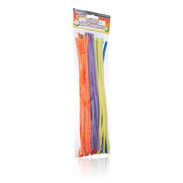 Craft Chenille Pipe Cleaners 12" Rainbow Colours Pack Of 42 - ABC School Supplies