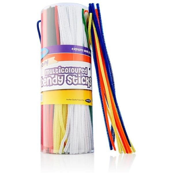 Craft Rainbow Colours Chenille Pipe Cleaners Value Tub of 350 - ABC School Supplies