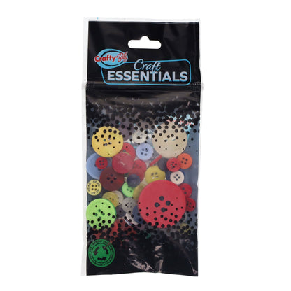 Crafty Bitz Assorted Craft Buttons Pack of 100 - ABC School Supplies
