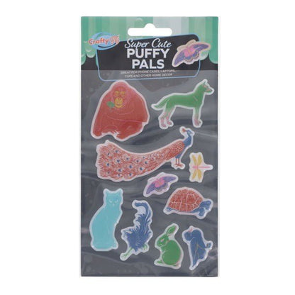 Crafty Bitz Super Cute Puffy Pals Stickers - Animals - ABC School Supplies