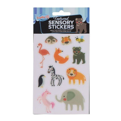 Crafty Bitz Textured Sensory Stickers - Animals - ABC School Supplies