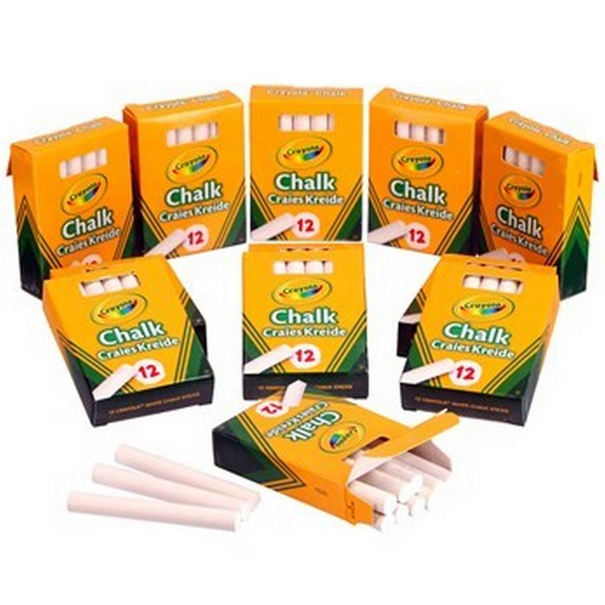 Crayola Anti - Dust Chalk - White - Pack Of 144 - ABC School Supplies