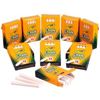 Crayola Anti - Dust Chalk - White - Pack Of 144 - ABC School Supplies
