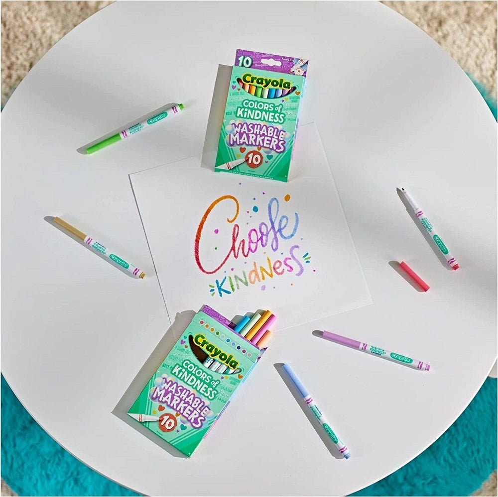 Crayola Colours of Kindness Washable Markers Pack of 10 - ABC School Supplies