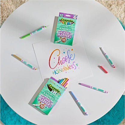 Crayola Colours of Kindness Washable Markers Pack of 10 - ABC School Supplies