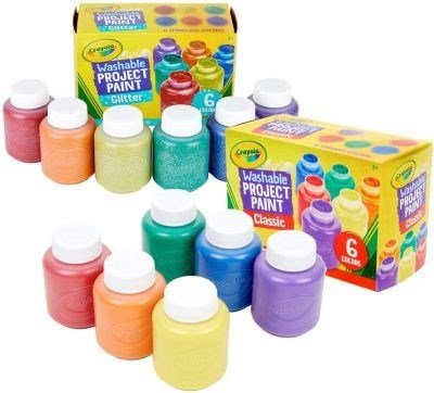 Crayola Washable Metallic Kids Paints - 6 bottles - ABC School Supplies
