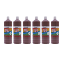 Creall 1 Litre X 6 Bottle Poster Paint - Brown - ABC School Supplies
