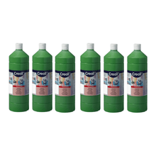 Creall 1 Litre X 6 Bottle Poster Paint - Green - ABC School Supplies