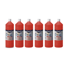 Creall 1 Litre X 6 Bottle Poster Paint - Red - ABC School Supplies