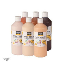 Creall Paint 500Ml - Skin Tone Assorted Set of 6 - ABC School Supplies