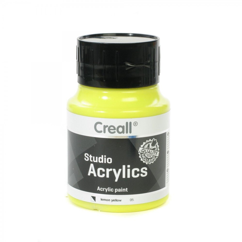 Creall Studio Acrylic 500Ml - Lemon Yellow - ABC School Supplies