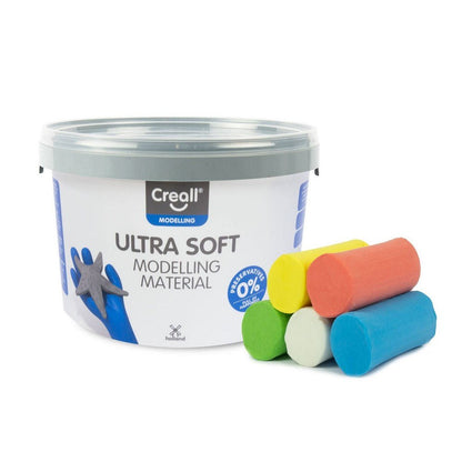Creall Ultra Soft Clay 5 X 220Grm Colours 1100Grm - ABC School Supplies