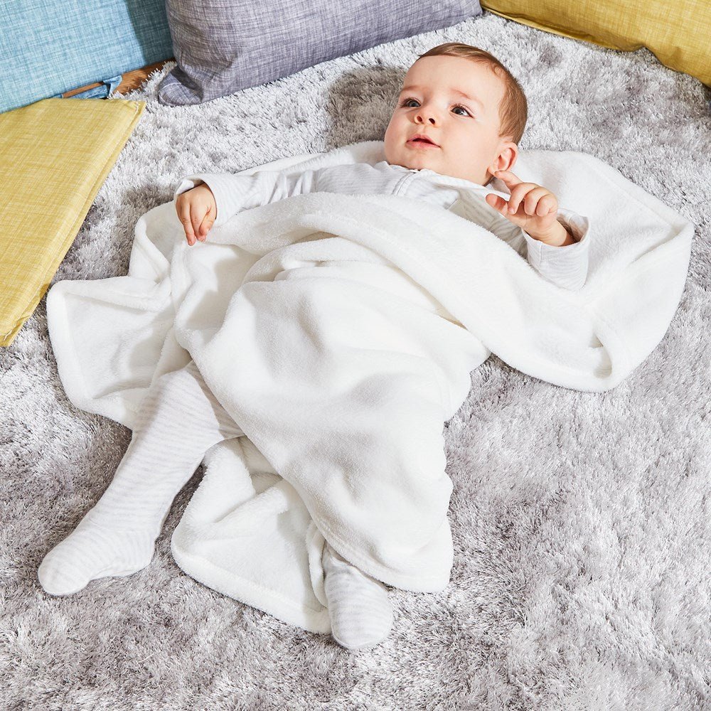 Cream Fleece Blanket - ABC School Supplies