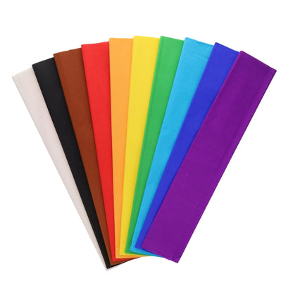 Crepe Paper Assorted Pack Of 10 50cm X 2M - ABC School Supplies