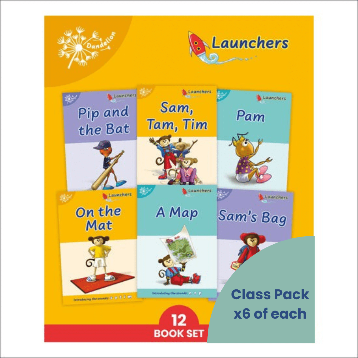 Dandelion Launchers Pack 1 (Sets 1 - 3 ) 12 Titles - 6 Pack - ABC School Supplies