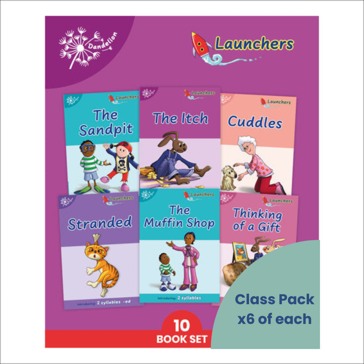 Dandelion Launchers Pack 5 (Sets 16 - 20) 10 Titles - 6 Pack - ABC School Supplies