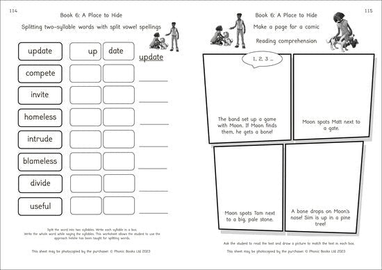 Dandelion Moon Dogs Split Vowel Spellings Workbook - ABC School Supplies